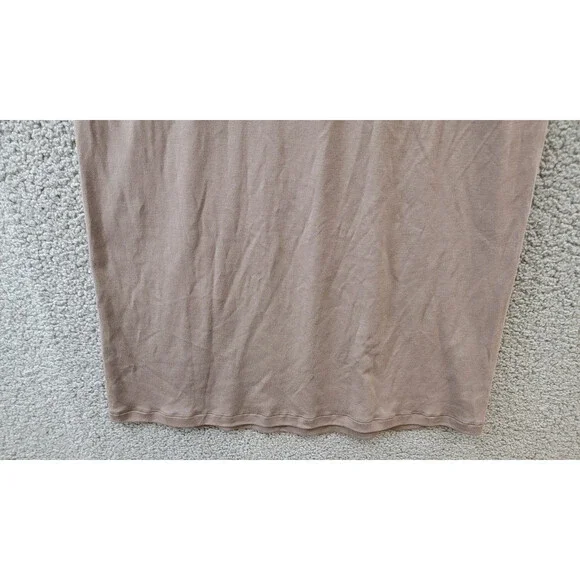 Hanro Moments Lace trim Nightgown Women's XS/2-4 Stonewash V-Neck Quarter Sleeve